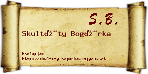 Skultéty Bogárka névjegykártya